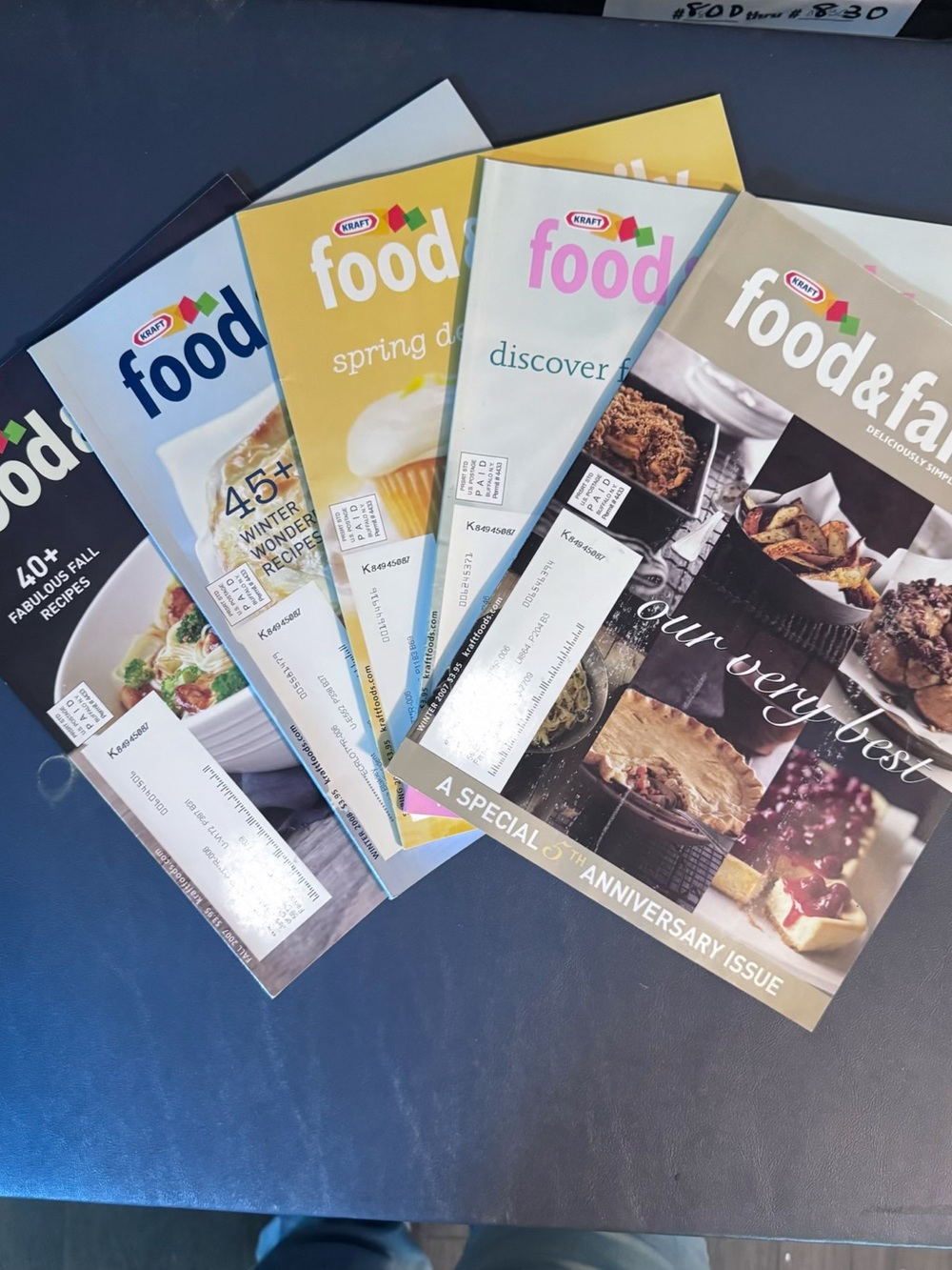 Kraft Food & Family Magazine Lot of 5 Recipe Cookbooks 2007-2008 Collection